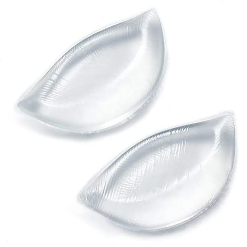 Happyupcity 1 Paar dicke Silikon-Gel-BH-Einsätze, Brustvergrößerung, Push-Up-Booster-Formpads, perforiert, Bademode, Gel-Booster-Cup für Bikini, Badeanzug (transparent)