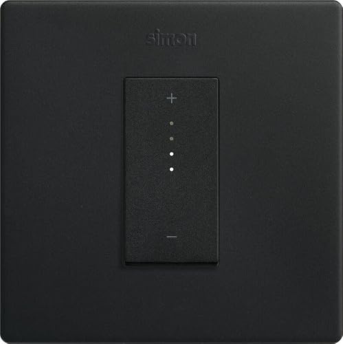 SIMON - KIT interruptor regulable conectivo de empotrar negro mate, Simon 270, Interruptor Pared Plano y Fino desde tu Smartphone, Incluye Marco, Tapa y Mecanismo, Color negro mate