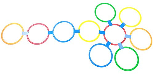 Masyrt Koordinationsringe, Gymnastikreifen, Sportringe, Set mit 10 Reifen, Mehrfarbige Gymnastikreifen und Erwachsene, Gility-Ringe das Training Im Sport mit Tasche