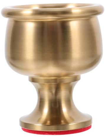 BELLIFFY Coupe Bouddhiste Décorative En Laiton Petite Taille, Tasse à Boire Multifonction En Métal, Gobelet D'offrande Pour Eau Et Vin, Accessoire Artisanal Pour Maison, Bureau Et Voyage
