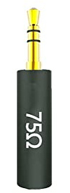for JCALLY Conductor Earphone Impedance Plug 3.5mm Jack Resistance Reduce Noise Filter Plug 75 150 200 400 600 ohm Noise Cancelling Adapter Prevent Broken Sound (75 ohm)