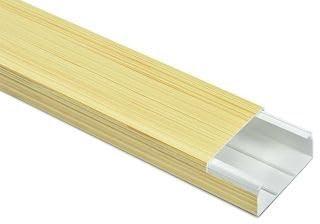 1m Kabelkanal Holz Optik Buche Hell - zum Schrauben/Anschrauben - 60x40mm Kabelkanal HERRY24