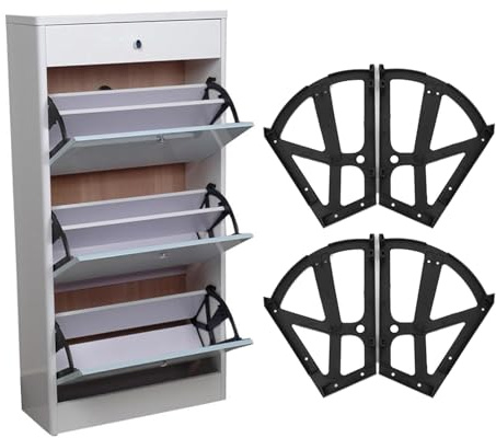 4 Bisagras para Cajón de Zapatos, Bisagras de Cajón de Acero Inoxidable, Marco Abatible para Gabinete, Zapatos, Estante de Turing, Reemplazo de Muebles, Zapatos, Cajón, Gabinete,