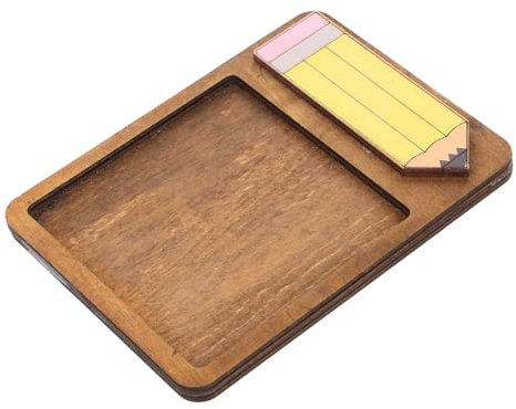 BUGUUYO Holz-haftnotizen-Organizer Mobiler Memo-Halter Aus Holz Vielseitige Aufbewahrungslösung Für Notizzettel Kreative Schreibtisch-Accessoires