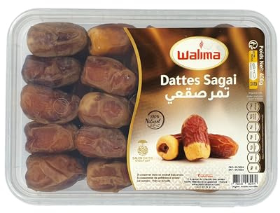 Dattes Sagai Walima 400g - Douces & Fondantes, Goût Subtil de Caramel, 100% Naturelles, Sans Conservateurs ni Additifs