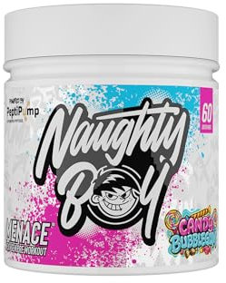 Naughty Boy Menace V2 Pre-Workout Powder - Candy Bubblegum, MAX Catalyst, CDP Choline & Uridine, Energy, Pump & Focus,420g