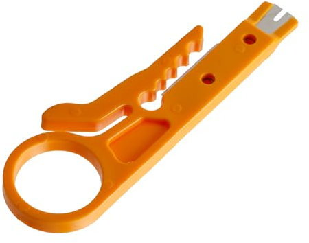 Tabanzhe Mini Wire Stripper-Cable Cutter Crimper Portable Impact Punch Down Tool for Network Data Cable RJ45/CAT5/CAT6 Cable Management Tools