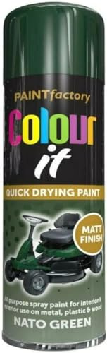 MIXEL Nato Green Spray, Quick-Drying Formula, Durable, Long-Lasting Protection, Easy-To-Apply, Perfect for DIY Projects, Metal, Wood, Plastic, Stone, Interior & Exterior use, 400ml (1 Pcs)