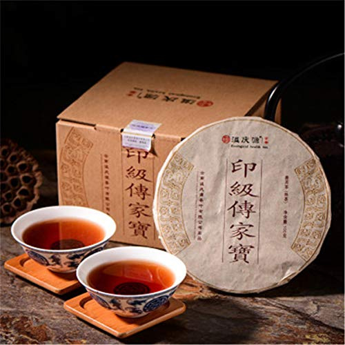 HELLOYOUNG 100g Gâteau de thé Pu'er mûr biologique chinois du Yunnan Aliment vert au goût intense et à l'arrière-goût sucré Thé pu-erh Pu'er Tea