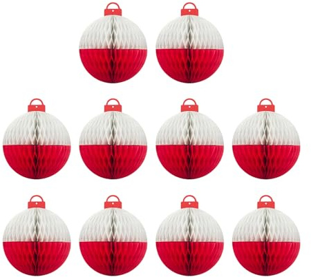 sodeber 10 piezas sofisticadas de decoración de fiestas temáticas de pesca, esfera de papel para mesas y decoraciones colgantes de techo