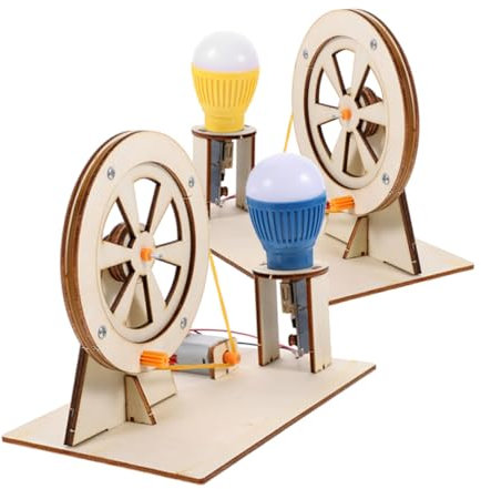 OSALADI 10 Set Generatore Elettrico Kit Diy per Esperimenti Scientifici per Apprendimento e per Educazione e Creatività Infantile Colore Casuale