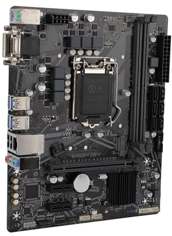 VBESTLIFE B460M D2V Motherboard, M ATX DDR4 with 2 DIMM Slots for LGA 1200, Supports 10th Gen Core CPU, 6 SATA III Ports, 1 M.2 Slot, DVI VGA Outputs