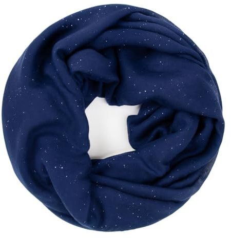 FASHION YOU WANT Damen edler einfarbiger Loop Schal Schlauchschal,Unifarben Tuch, Glitzer leichter Schlauchschal