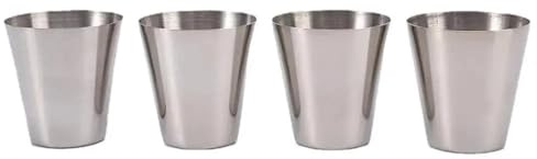 WAJJWI Set da 10 Bicchierini Shot in Acciaio Inossidabile con Custodia in Pelle, tazzine caffè Espresso, Articoli for Bar, Tazze Campeggio, casa, Ristorante per Famiglia, Picnic, Viaggi