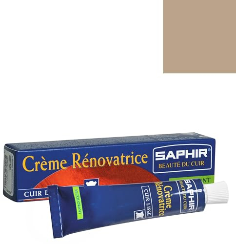 [Safir] Reno Hetze Farbe Reparaturcreme 25 ml Schuhe Tasche Kratzer verblasste Leder 9550851 Beige