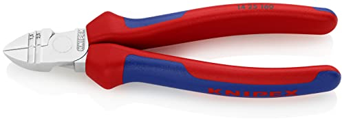 KNIPEX Abisolier-Seitenschneider verchromt mit Comfort-Griffen 160 mm, 14 25 160