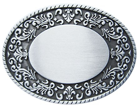 Schnalle123 Gürtelschnalle Klassisch Blank Western 3D Optik für Wechselgürtel Gürtel Schnalle Buckle Modell 229