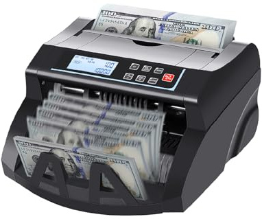 DOMENS Money Counter Machine Count Value for US Dollar only,UV/MG/MT/IR/DD Detection Bill Counter,Add+Batch/Add+Value Modes Money Counting Machine, Cash Counter with LCD Display