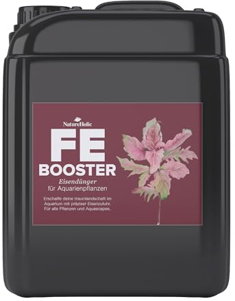 NatureHolic - Eisen Booster - I Flüssigdünger für Aquarien I Eisendünger I wichtig fürs Chlorophyll I für strahlende Blattfarben I versorgung aller Aquascapes und Pflanzeaquarien I 5000 ml