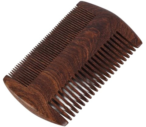 Le peigne anti-poux en bois prévient les dommages au cuir chevelu Dents fines double face Évite les décharges électrostatiques Élimine les poux Peigne à barbe pour un usage domestique