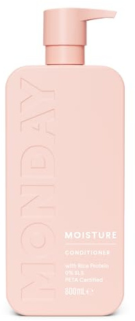 MONDAY HAIRCARE Feuchtigkeitsspülung, 800 ml, tierversuchsfrei, SLS- und Parabenfrei, dermatologisch getestet, für trockenes, grobes und lockiges Haar, mit Kokosöl, um das Haar zu hydratisieren