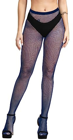 Simply Joshimo Collant a rete colorati da donna | Collant a rete colorati con pesce di piccole, medie e grandi dimensioni, Taglia unica