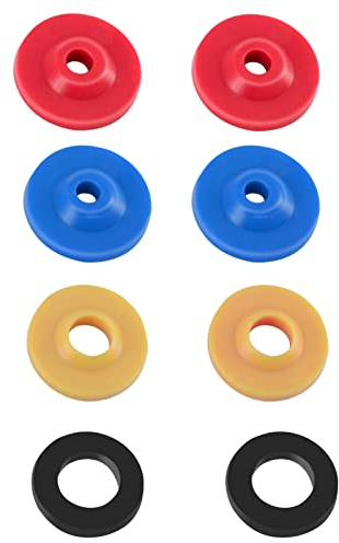 8 Stücke Durchflussbegrenzer Set, Wassersparer Wasserspareinsatz Spareinsatz zum Wasser Sparen für Duschschlauch als Wasser Begrenzer Blau 5 Liter Rot 7 und Gelb 11 Liter Weniger Wasserkosten