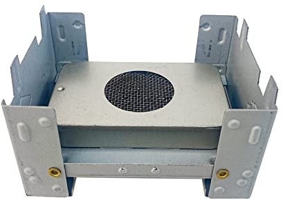 Fiorky Estufa de alcohol plegable de acero inoxidable para picnic y alcohol, estufa de cera de combustible sólida ligera para camping, senderismo