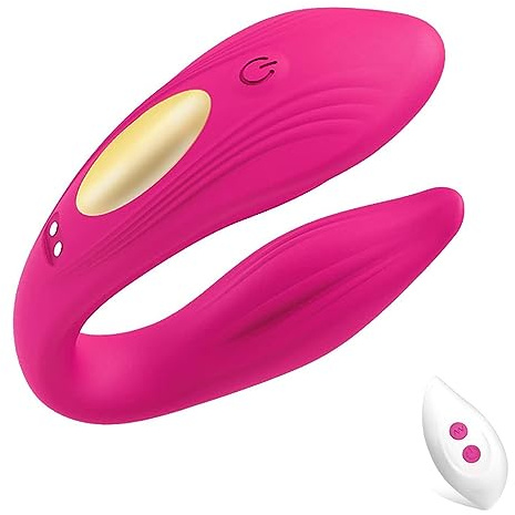 LZMYZ Paarvibrator 2 Motor Partner Vibrator für Sie Klitoris Nippel G-punkt Stimulator Lesben Dildo Leise Vibratoren mit 10 Vibrationsmodi Fernbedienung Erotik Sexspielzeug für Paare Frauen