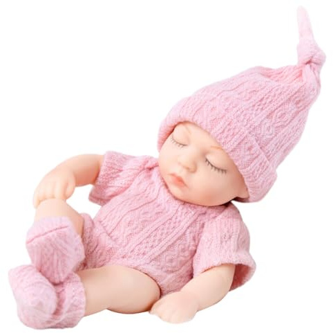 JAWSEU Babypuppe, Baby Mini Puppen Mini Reborn Puppen Waschbares Babypuppen Schlafende Neugeborene Weiche Puppe, Mini Baby Puppe Lebensechte Baby Neugeborenes Mädchen Junge Spielzeug Geschenk, Type15