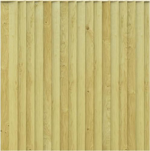 BEDS PLANET 6FT x 2FT Feather Edge Garden Fence Panel - Tanalised Pressure Treated Security Closeboards - Vertical Garden Boundary Board - (Pack of 1)