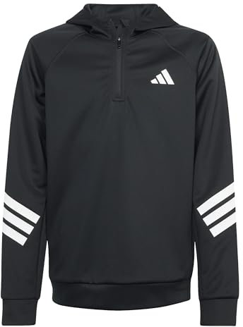 adidas Unisex Kids ALL SPORTS NXT HOODIE, Black/White, 9-10 Years