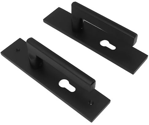 Front Door Handleset, Front Door Lock Set Matte Black, Front Door Lock Handle and Deadbolt Set, Front Door Handle, Easy to Install, for Front Door or Office Door