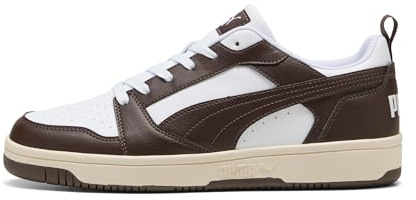 PUMA Unisex Rebound V6 LowTrack sko, Puma vit choklad alpin snö, 38 EU
