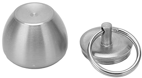 Msiud Mini Pillendose Edelstahl, tragbar mit Schlüsselanhänger für Pillen | Edelstahl gefertigt, luftdicht verschlossen, kompakt und leicht, für Pillen Ringe Schmuck, ideal für unterwegs