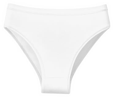 Smivibe Girls Dance Knickers Ballet Brief Pants Kids Cotton Underwear High Cut White 6-7 Years