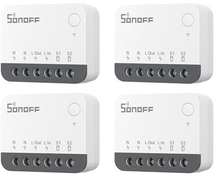 SONOFF Zigbee Interruptor Inteligente, Funciona con Alexa & Google Home, 4 PACK, Requiere Pasarela Zigbee,Se Requiere Neutral