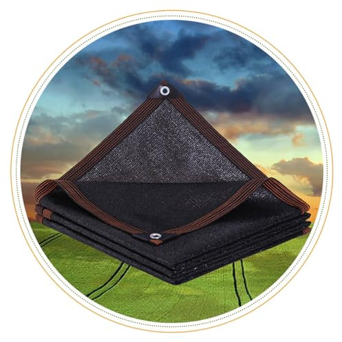 Rete parasole nera resistente ai raggi UV al 90%, 6 x 10 m, per serre, piante, telo ombreggiante, resistente, con occhielli, ideale per tende da sole e uso esterno