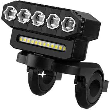 AOEGBY Kit D'éclairage pour Vélo Lumière de vélo étanche avec Chargeur USB, Lampe de Cyclisme, Lampe Torche, klaxon de Cyclisme Lumiere Velo(5 Light)