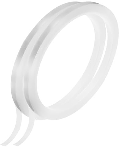 QUARKZMAN Cinta Térmica Transparente, 2 Rollos 5mmx33m 108ft Cinta Resistente a Altas Temperaturas para Sublimación, Prensa de Vinilo, Sin Residuo