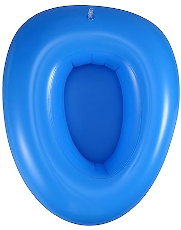 Padella da Letto Gonfiabile Blu in Pvc, con Gonfiatore | Morbida, Lavabile e Facile da Pulire, Superficie Liscia, per Casa e Strutture Assistenziali Colore Casuale