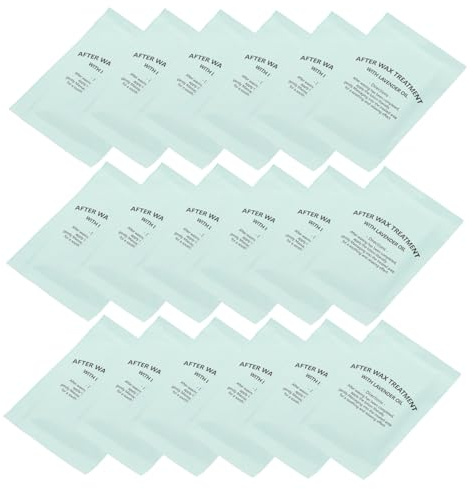 WOONEKY 20pezzi Salviette Post Ceretta Per Rimozione Olio e Cera Tampone Detergente Per Riduttore Di Irritazione Trattamento Post Depilazione Per Cura Delicata Dopo Ceretta