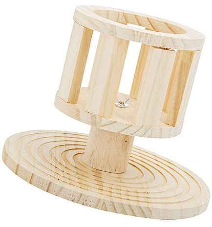Milisten Kaninchen Futterkrippe Holz Mit Futternapf Stehendes Futtergestell Langlebig Sicher Für Kleintiere
