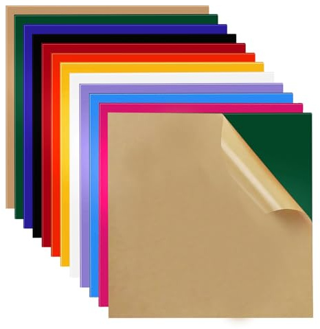 Placas de fundición acrílica, 20 x 20 cm, placas de plástico de colores para cortar por láser para manualidades, joyas, manualidades, fotos, carteles y proyectos de exposición (12)