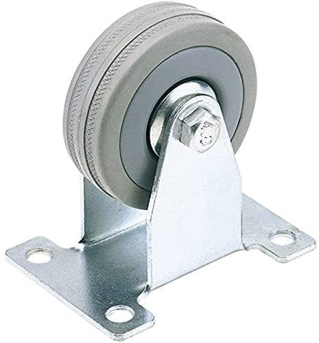 Draper 65477 70 kg 75 mm Diamètre s.w.l fixe Plaque de fixation de roulettes en caoutchouc