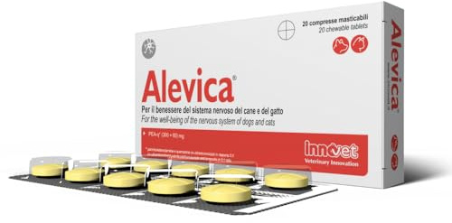 Innovet Alevica PEA-q – Per il benessere del sistema nervoso del cane e del gatto – Compresse masticabili – Supporta l’equilibrio neurologico, il comfort e il benessere – 20 compresse