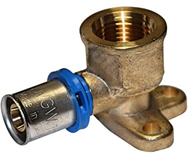 EasyPRESS Pressfitting Wandscheibe DVGW für Mehrschichtverbundrohr u. PE-RT (Pressprofil: TH - Kontur) in (Wandscheibe 52mm 16 x 1/2)