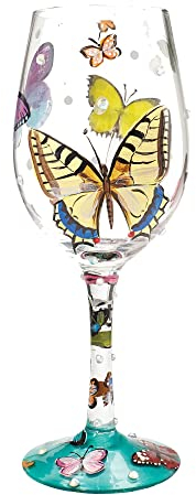Lolita 4056858 Butterfly Wishes Wine Glass , 8.5 x 8.5 x 22.5 cm
