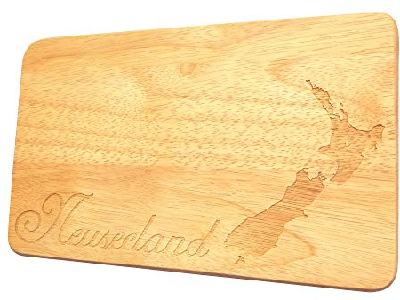 Frühstücksbrettchen Neuseeland New Zealand Gravur Holz