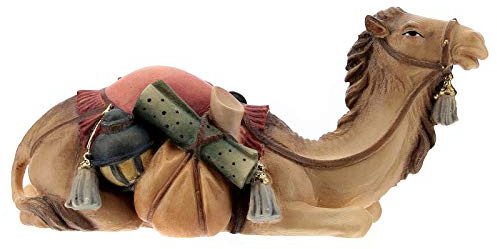 Holyart Holz-Krippen aus dem Grödnertal: Liegender Kamel 10cm Grödnertal Holz Mod. Original